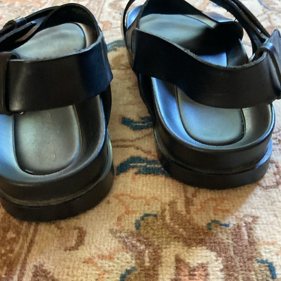 Luca del Forte men’s size 10.5 US (44 EUR) black leather sandals. Made in Italy - Picture 6 of 8